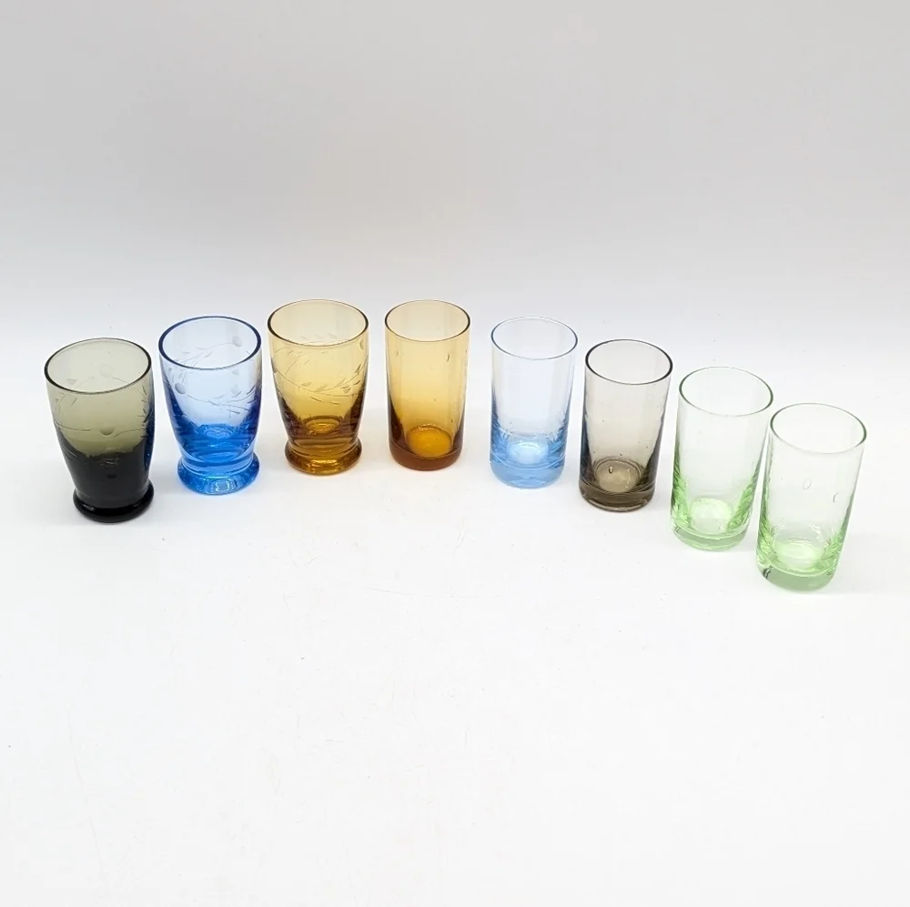 Vintage Shot Glass Bundle Of 8